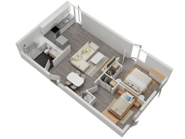 2BD Floor Plan