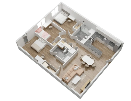 401,304,301,204,201 Floor Plan B