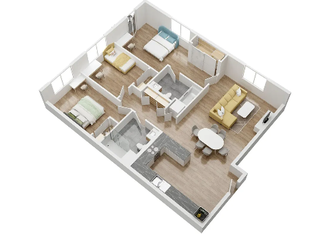 403,306,303,206,203 Floor Plan A